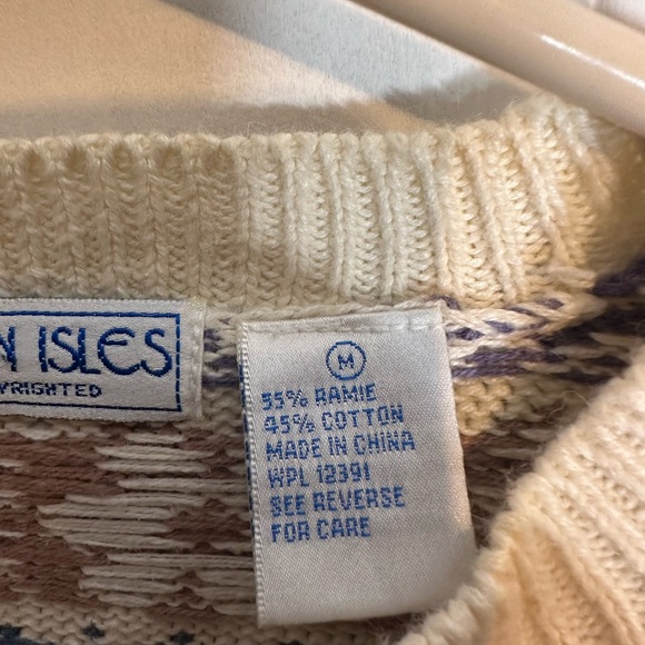 Northern Isles Vintage Multicolor Floral Heart Patterned Sweater Cardigan M - Picture 4 of 5